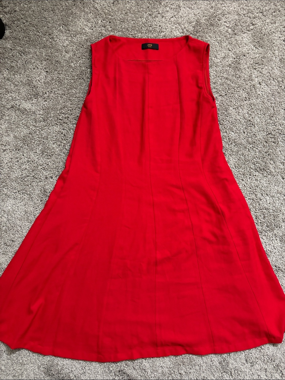 Sleeveless Red A-Line Dress